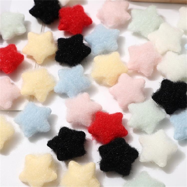 10 Pcs Plush Star Appliques Decorative Patches Sew on Patches Star Patches for Bag Shoe Hairpin Decorations