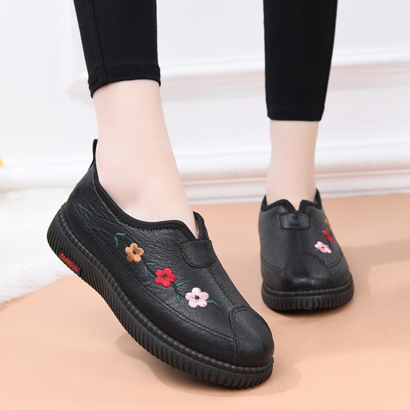 Alte Pekinger Baumwollschuhe Damen Samt Mittelalterliche und ältere leichte Oma Baumwollstiefel Weichsohlige rutschfeste Winter warme verschleißfeste Schnee