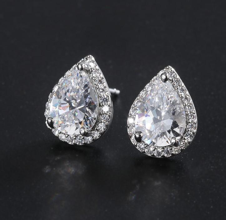 

Ювелирные изделия, Популярные серьги-капли с имитацией бриллиантов с высоким содержанием углерода, Набор подвесок-капель