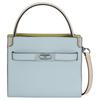Lee Radziwill Key and Lock Style Decoration Cow Leather Shoulder Crossbody Handbag Mini Women's Feather Gray 154589-020