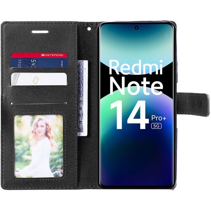 Coque Silicone - E.F.CONNECTION - Pour Xiaomi Redmi Note 14 Pro+ 5G - Cuir synthétique - Antichoc - Anti-rayures