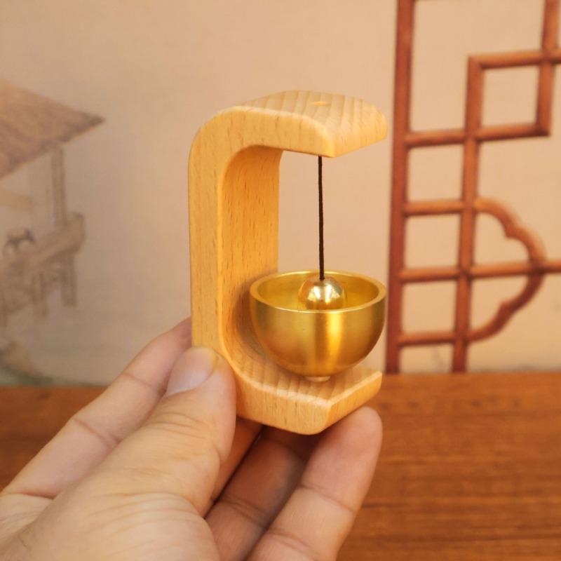 Dopamine Wind Chime Suction Door Entry Reminder Bell Magnetic Suction Wooden Doorbell Double-sided Tape Hanging Wind Chime