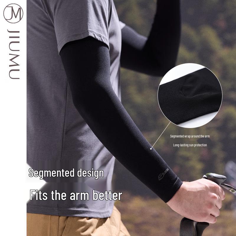 JIUMU Unisex Summer Ice Silk Sun Protection Arm Sleeves