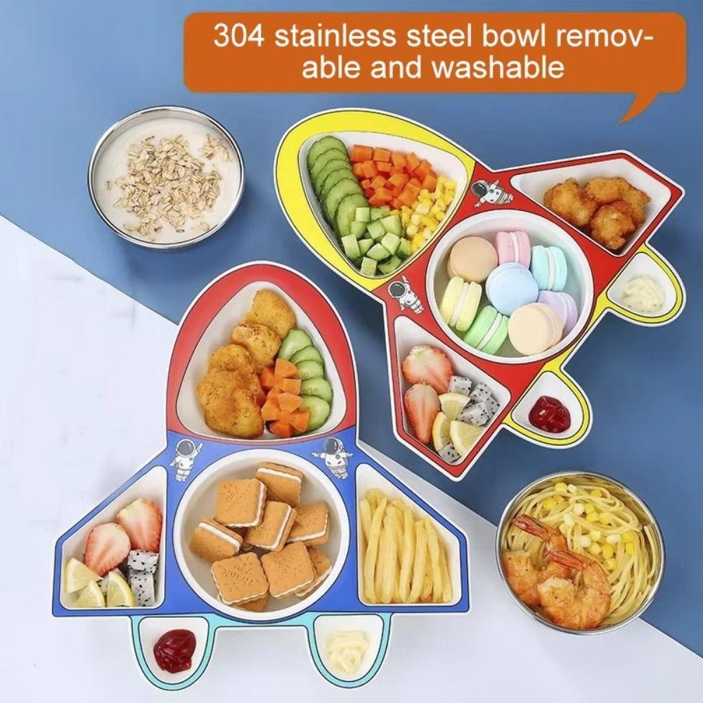 Airplane Car Shaped Dinner Plate Detachable Kid's Lunch Plate Feeding Food Tray  Household