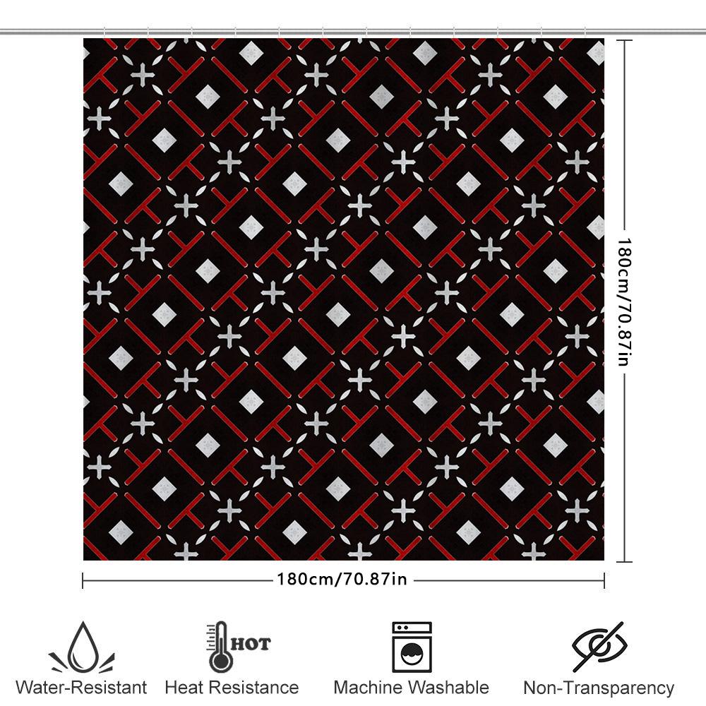 Orange Diamond Pattern Shower Curtain Waterproof Washable Home Decor Bathroom Rug Accessory Free Shipping On