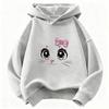 Cartoon Cat Meme Printed Hoodie Kids Cat Children's Sweatshirt Cute Sweet Hoody Girls Autumn Winter Casual Hoodies