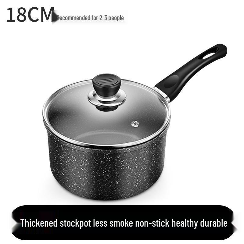 Maifan Stone Non-Stick Yukihira Soup Pot for Baby Food and Milk, Small Instant Noodle Pot.