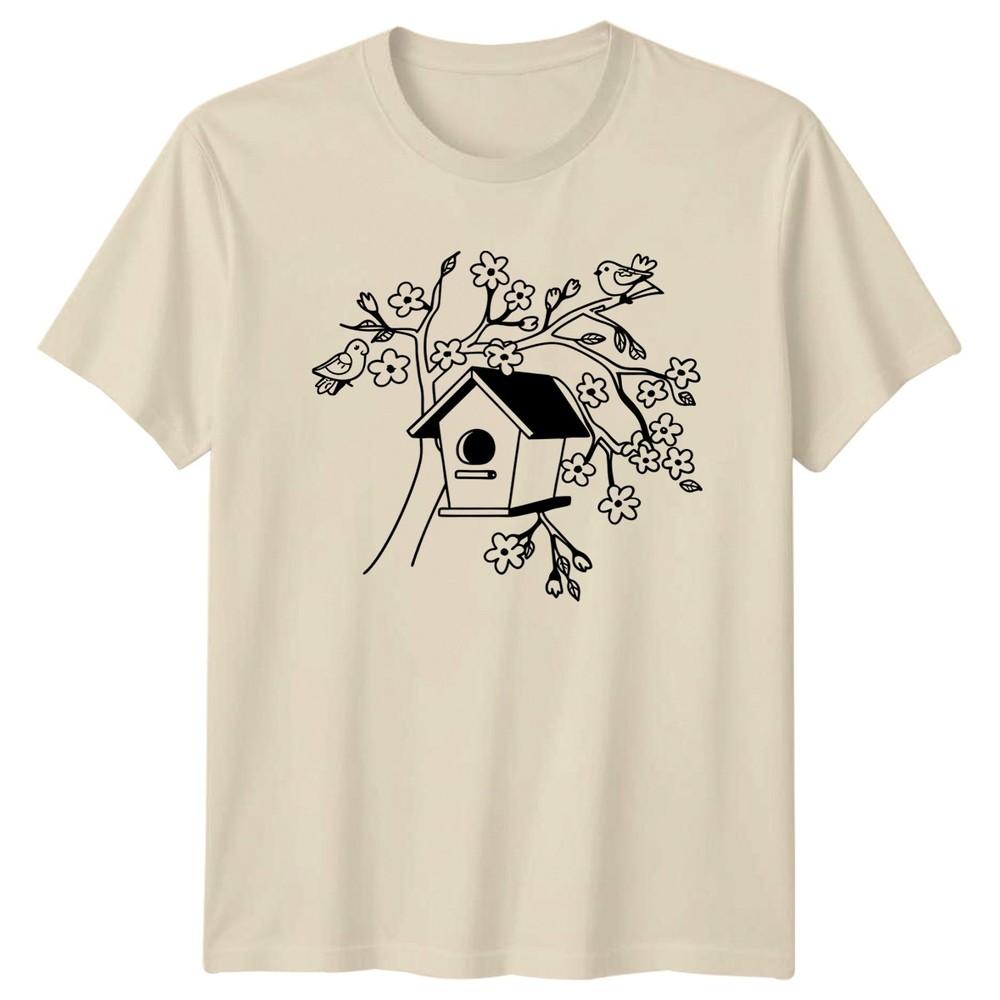 Hello Spring Unisexs TShirt Birdwatching Gardening Spring Mothers Day Gift
