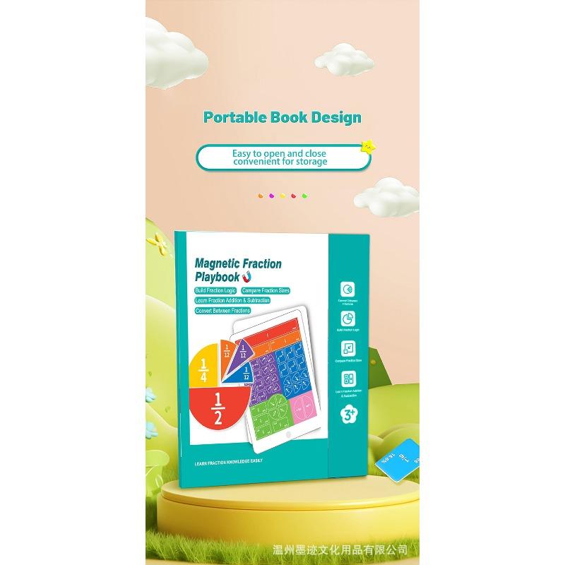 Magnetic Fraction Learning Educational Toy Primary Math Demonstration Tool For Kids