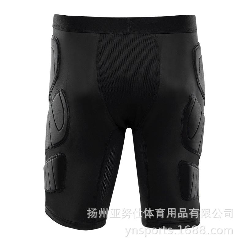 Men Women Soccer Goalkeeper Compression Shorts With Impact Padding Tackling Running Rugby Training