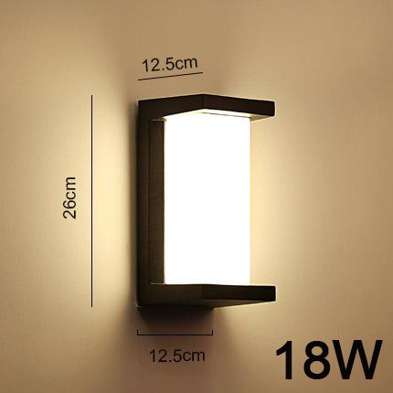 

JOYINLED 3000K Wall Lamp Outdoor Waterproof LED Wall Light IP65 AC90-260V Aluminum Courtyard Garden Porch Corridor Light Warm White&No Sensor