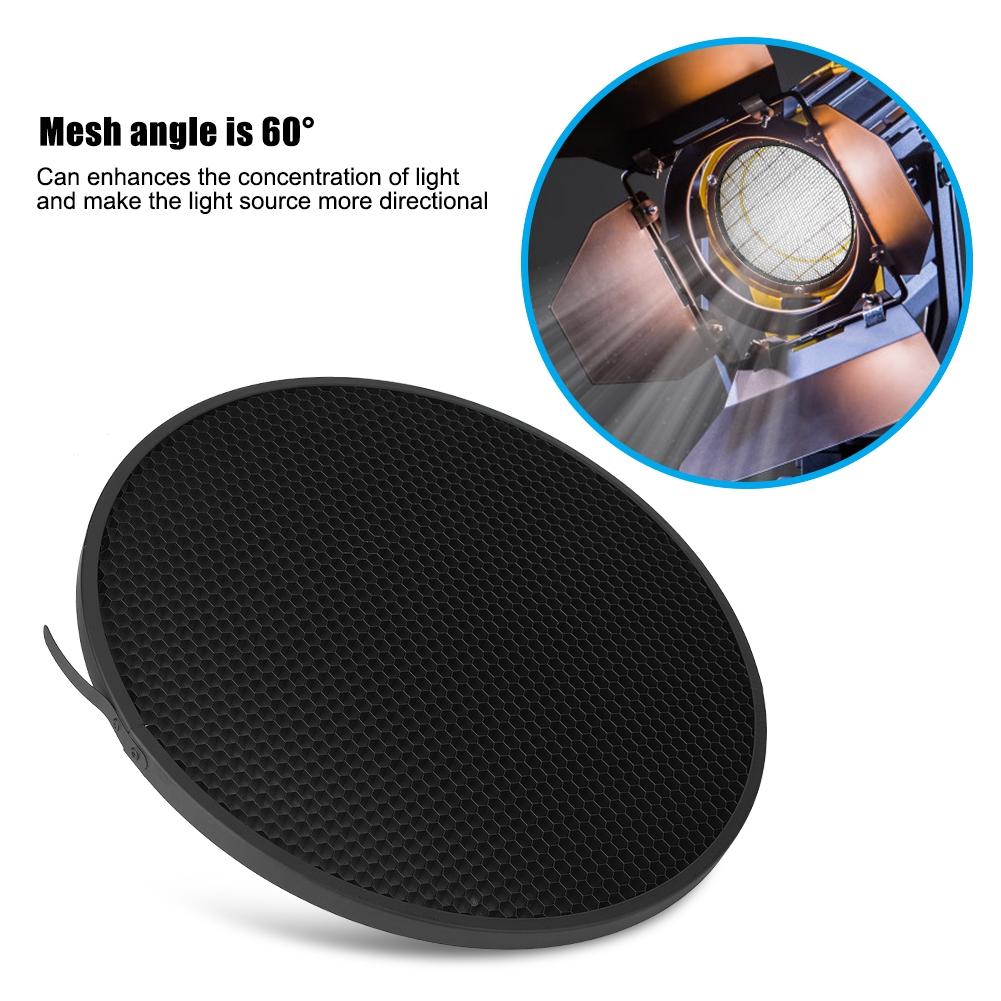 NiceFoto Mini 300mm 60 degrees Photographic Video Flash Light Mesh Grille Cover Equipment