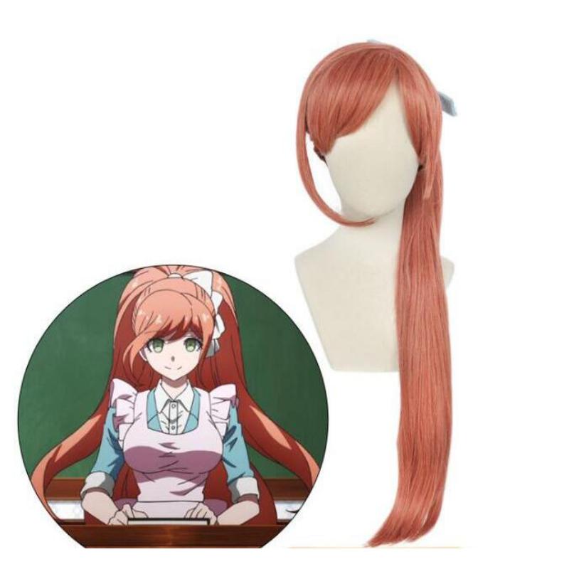 

Длинный парик для косплея Danganronpa Yukizome Chisa, костюм с хвостиком Dangan Ronpa, термостойкие парики из синтетических волос ( Без головного убора )