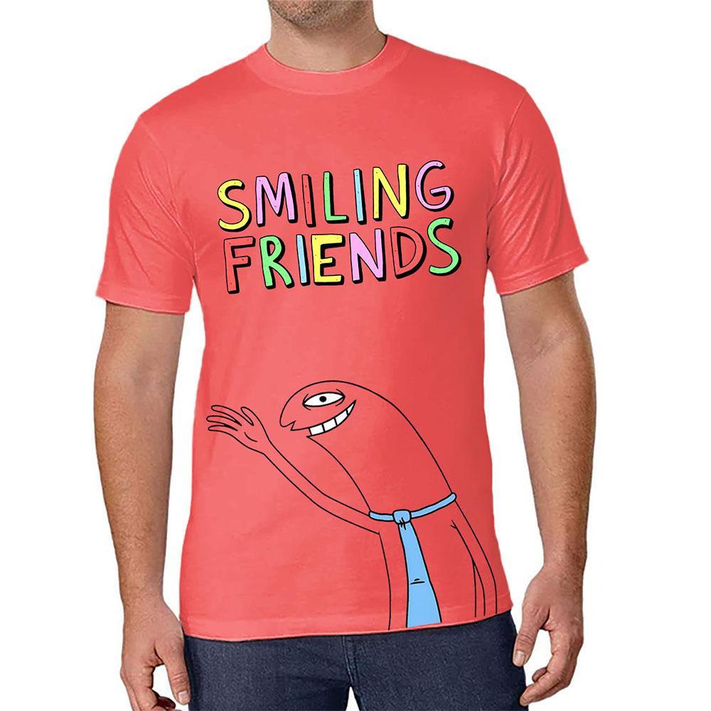 Cosplay Alan T-Shirt Smiling Friends Manga Cartoon Graphic Tshirts Short Sleeve Cotton Unisex Streetwear Loose Casual Tees S