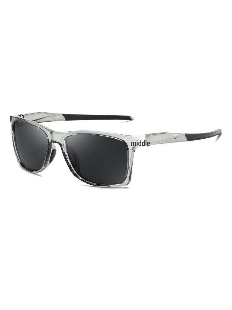 Ultra-Light Men's Polarized Square Sunglasses with Anti-Slip Large Frame for Driving and Cycling.