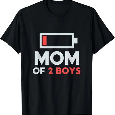 Mama von 2 Jungen Geschenk vom Sohn Muttertag Geburtstag Frauen T-Shirt