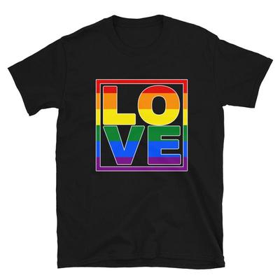 Lgbt T Shirt Love Gay Lesbian Trans Rainbow