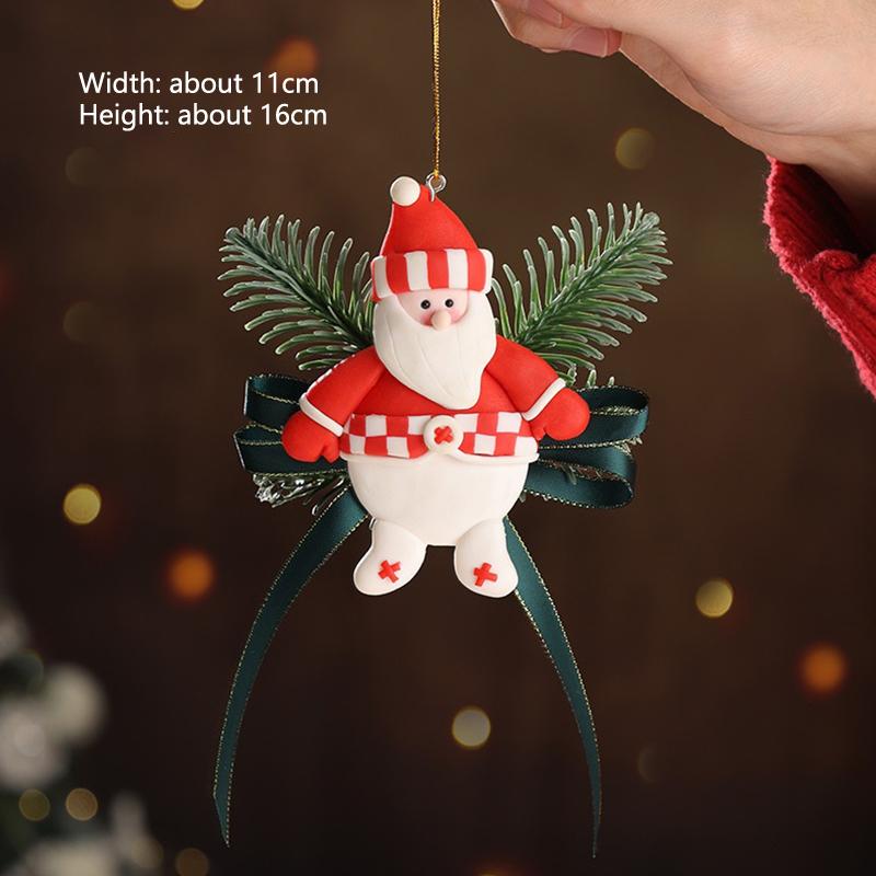 Christmas Decorations Wooden Snowmen Santa Claus Reindeer Door Hanging Ornament XmasTree Indoor Scene Layout Home New Year Decor