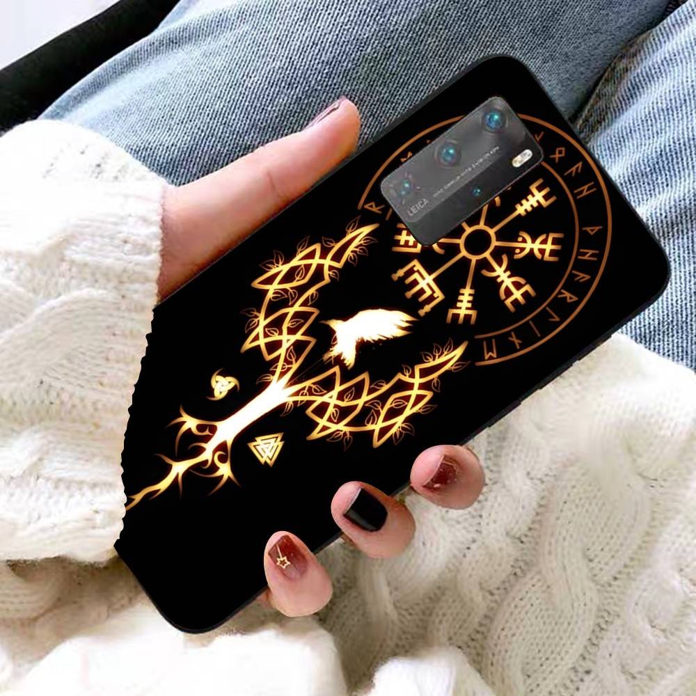 V-Viking V-Vegvisir Logo Phone Case For Huawei P 8 9 10 20 30 40 50 Pro Lite Psmart Honor 10 Lite 70 Mate 20lite