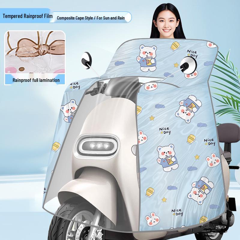 

Universal All-Season Rain & Sun Shield Poncho for Electric Vehicle & Motorcycle