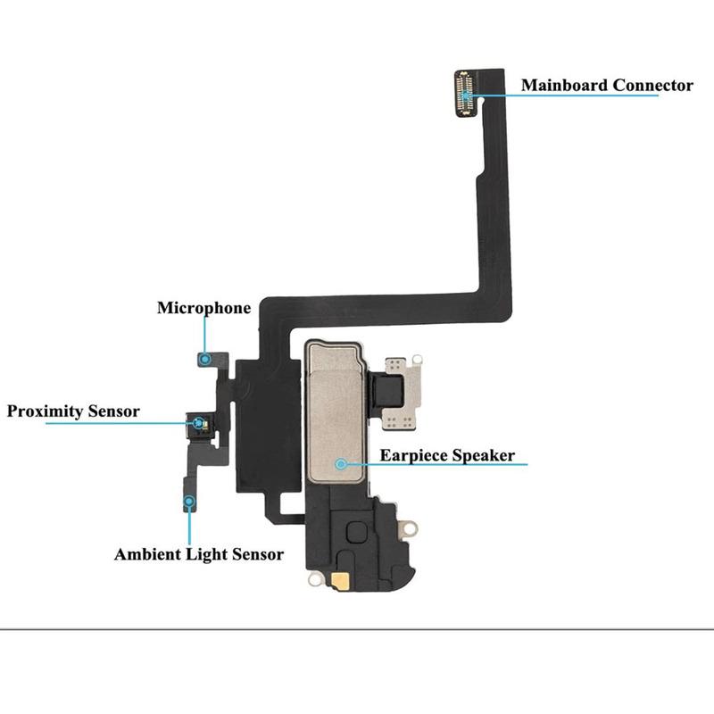 Ear Speaker Flex Cable Replacement For iPhone X XR XS 11 12 Mini Pro Max Ear Piece Upper Loudspeaker Light Sensor Microphone