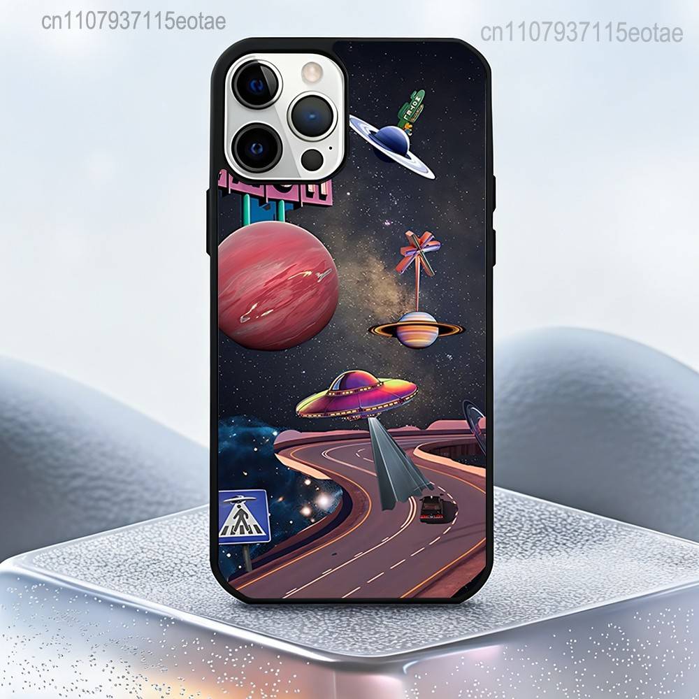 UFO Alien Thing ART Case For iPhone 17,16,15,14,13,12,11,Pro,Max,Plus,Mini,SE4,E Magnetic Magsafe Wireless Charging