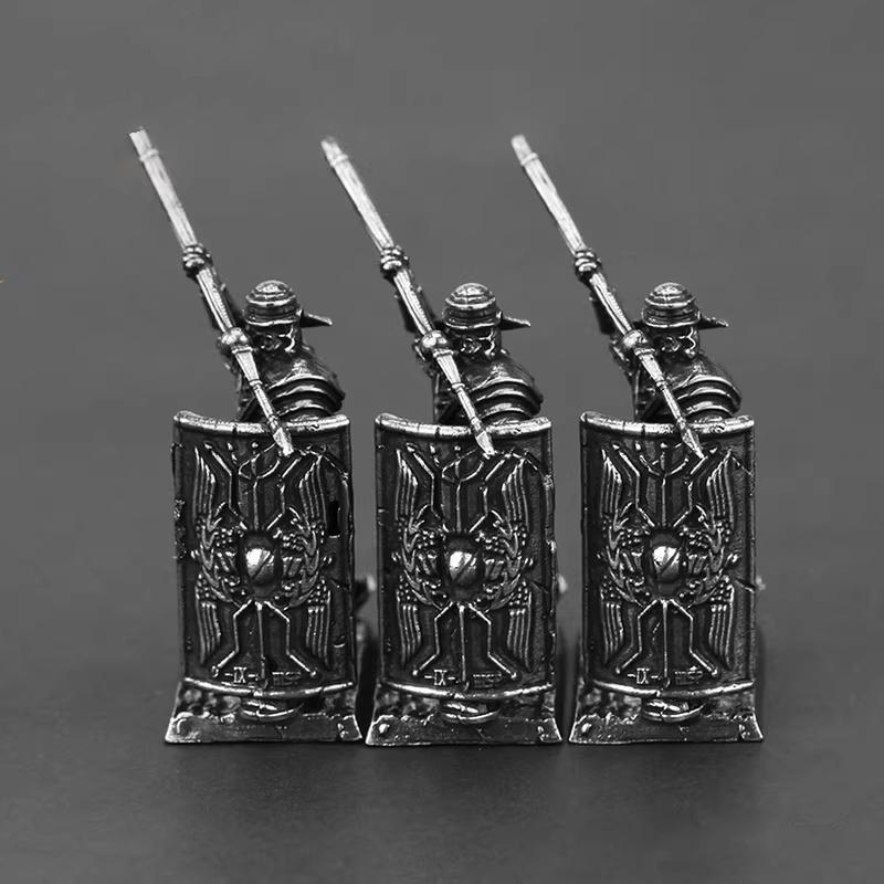 Metal Roman Legion Heavy Javelin Soldier Figure Model Ancient Warfare Wargame Toy Unpainted Collectible Desktop Decor