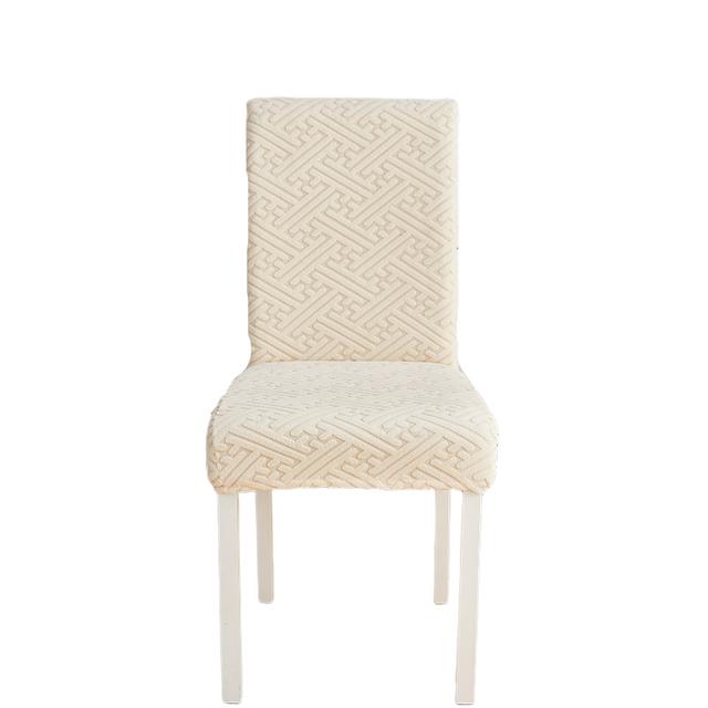 Dining Room Chair Covers Stretch Woven Jacquard Thick Plush 5 Styles String Pattern Chair Slipcovers Super Secure Chair Guard