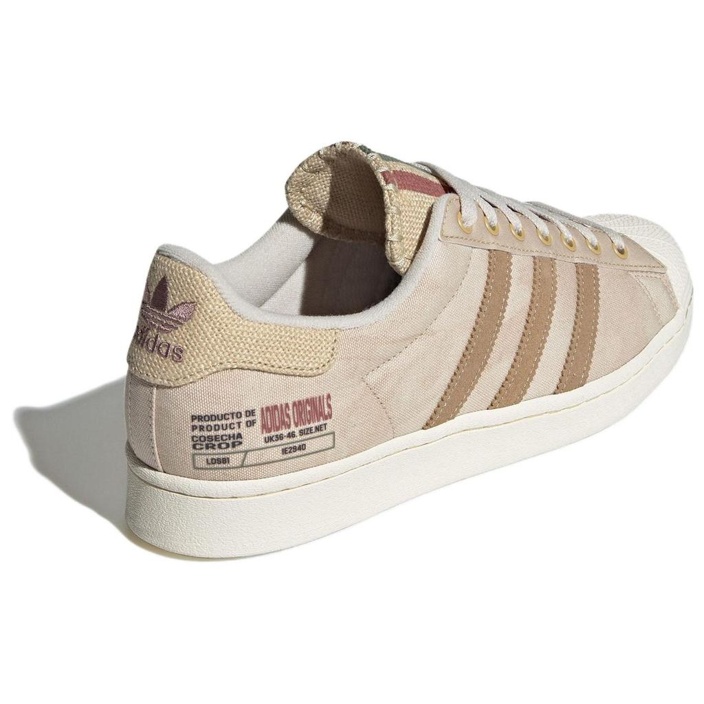 Adidas Originals Superstar Comfortable Versatile Durable Warm Low-Top Sneakers Unisex Sneakers Brown White IE2940