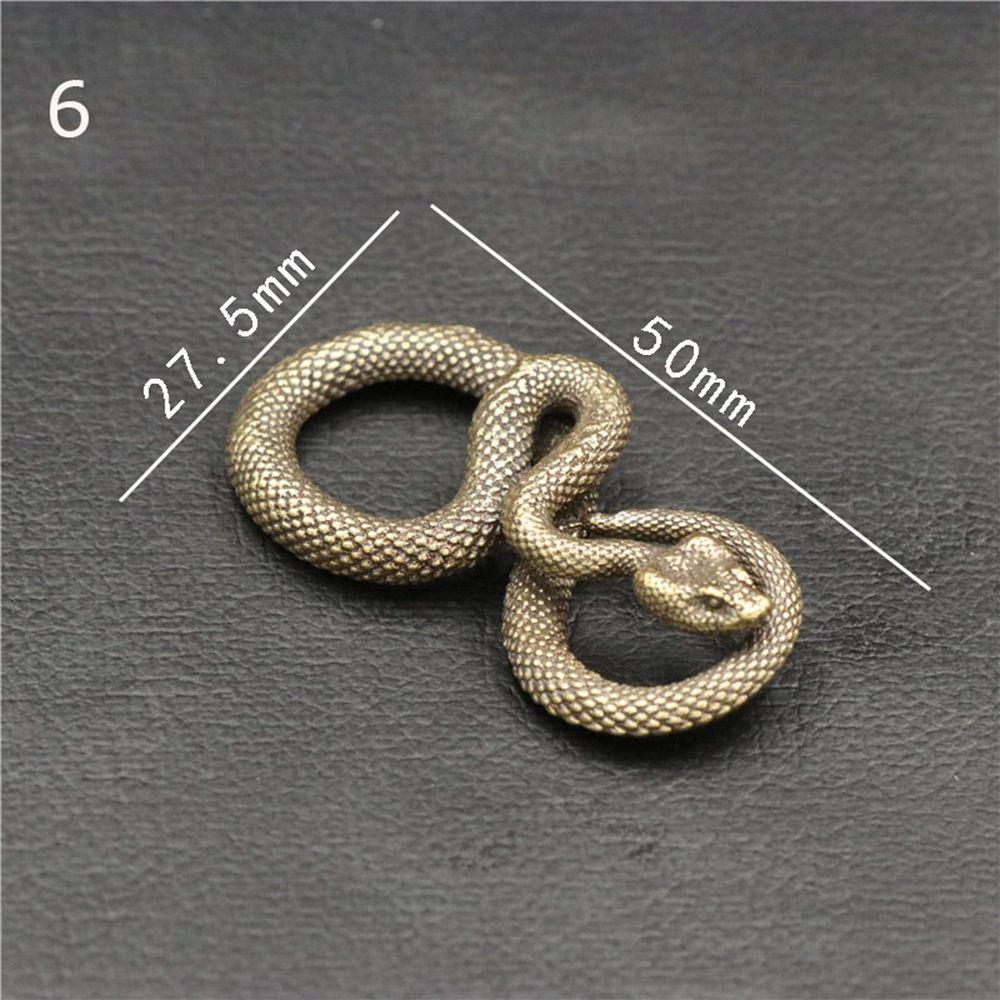 Brass Metal Handmade Cobra Animal Keyring Snake Shape Keychain Hand Bag Pendant Key Ring Tool