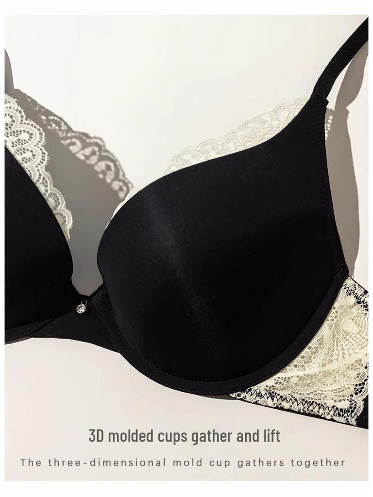 Sexy Lace Push-Up Bra Set for Women - Enhances Small Chest, Anti-Sagging, Seamless, Comfortable - Perfect for Autumn and Winter