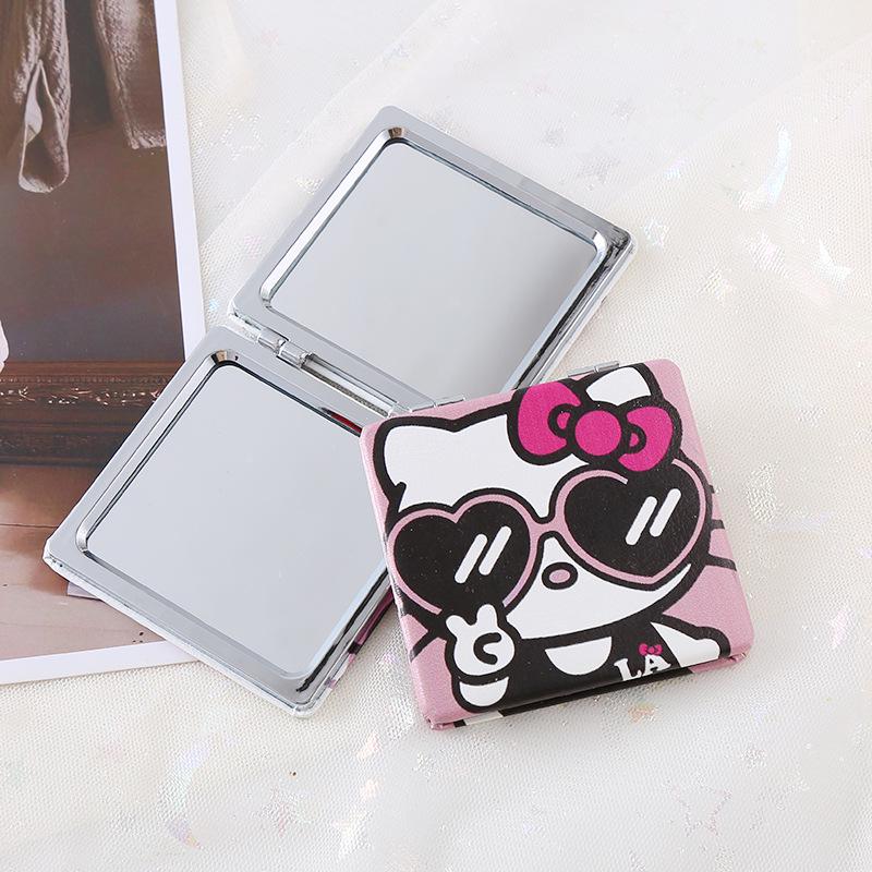 Sanrio Portable Foldable Makeup Mirror - Cute Cartoon Handheld Touch-Up Accessory