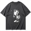Grunge Anime Girl Print T Shirt Unisex Unisex Pure Cotton Short Sleeve Harajuku Streetwear Loose Dark Aesthetic Gothic Summer Tee