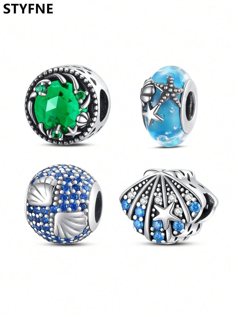 Charm Plata Sea Shells And Starfish Bead Charms Copper Plated Fits Charm Genuine Bracelets For Jewellery Crafting DoItYourself Charms