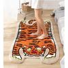 Cartoon-Tiger-Plüschteppich, Niedlicher weicher Nachttischteppich für Schlafzimmer, Wohnzimmer, Gemütliche Heimdeko Fußmatte
