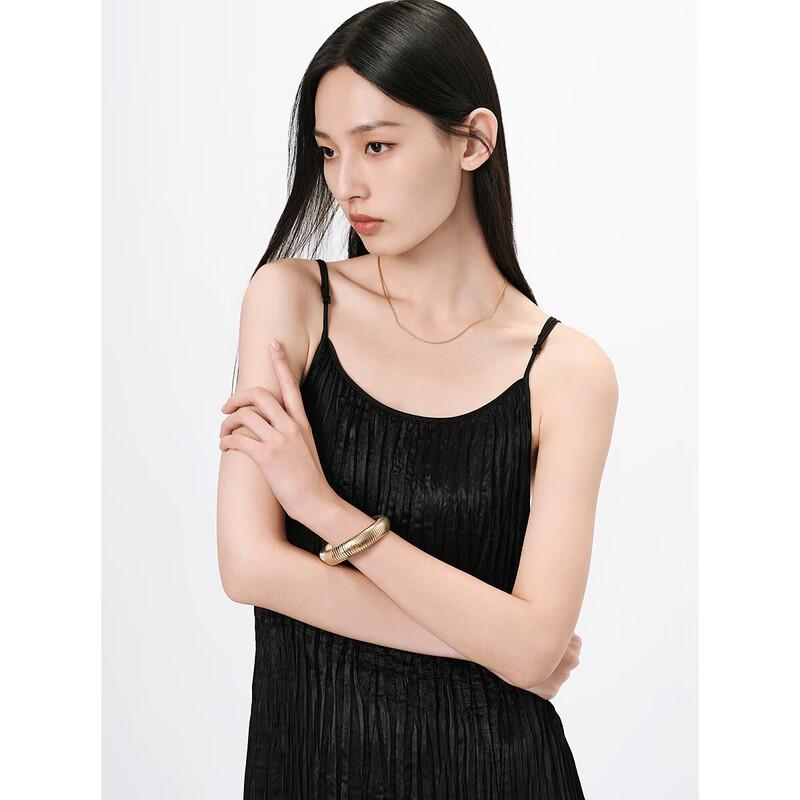 PEACEBIRD Women's Elegant Pleated Cami Dress