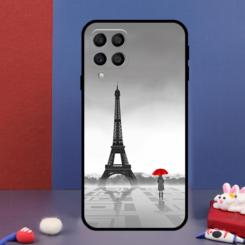 Red Umbrella Eiffel Tower For Samsung Galaxy M14 M34 M54 M33 M13 M23 M53 M15 M55 M31 M51 M20 M30s M32 M52 Phone Case