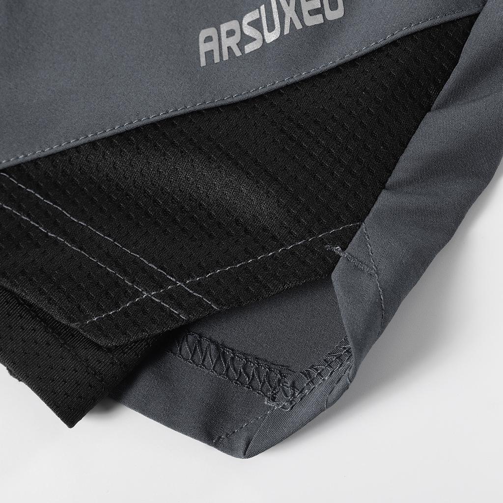 Męskie spodenki do biegania 2 w 1 z kieszeniami na ręcznik Szybkoschnące spodenki do ćwiczeń do treningu na siłowni