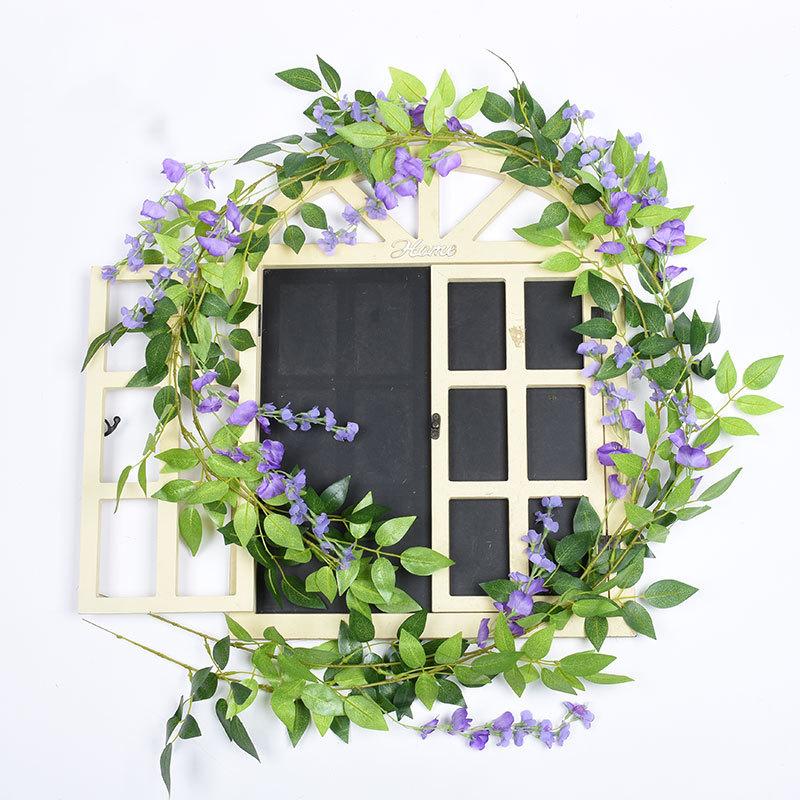 Ivy Wisteria Flowers Artificial Plants Vine Garland Room Home Room Garden Valentine Decor Wedding Arch Home Indoor Outdoor Gifts