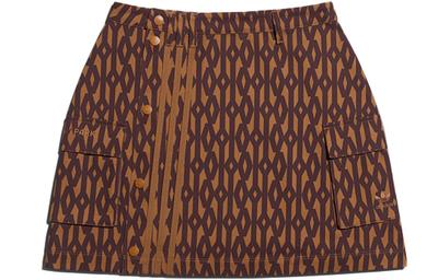 Ivy Park Monogram Skirt Wild Brown/Night Red HB8426