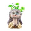 Little Girl Concrete Silicone  Mold Succulent Flowerpot Clay Cement Plaster Molds  Home Garden Flower S Mould
