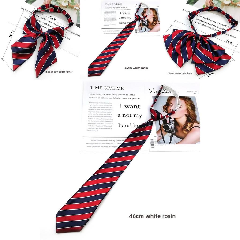 Kids School Uniform Bowtie With Striped Polyester Material For Graduation Photos