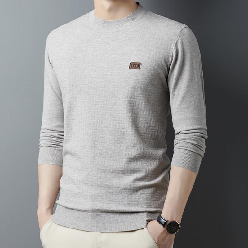 Herbst und Winter Neue männer Rundhals Pullover Dünnen Pullover männer Lange ärmeln Casual Männer Bottom Shirt top