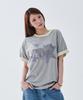 ESCAPEFROM [Escf X Hot Today] Lone Star Horse Roll-Up Point Short Sleeve T-Shirt Gray