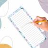 Joyberg Magnetic Notepads for Refrigerator - Flower Design, 50 Sheets Per Pad, 4 Pack Memo Pads for Grocery Lists and To-Dos