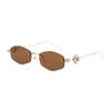 Jennie's Rimless Silver Polygonal Diamond-Studded Sunglasses - Pure Desire & Luxurious Lightness
