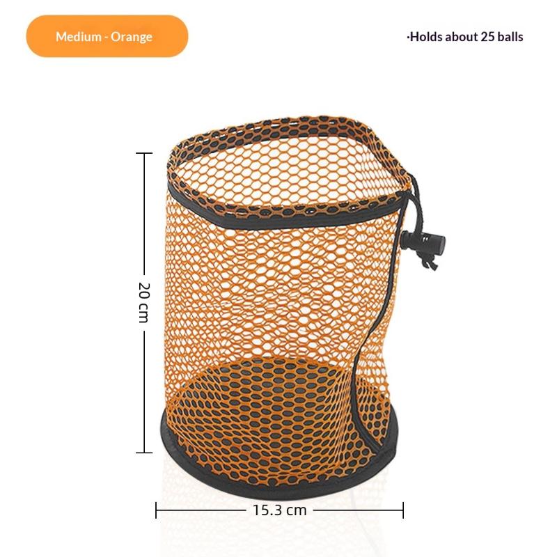 Golf Ball Holding Pouch Durable Drawstring Mesh Net Bag Hold 12/25/50 Balls Portable for Golf Training Competition Travel