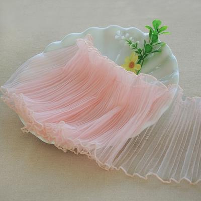 NOVO Moda Simples Pregueado Tule Fofo Renda DIY Têxtil para Casa Cortina Roupa de Cama Borda Roupa Saia Punho Bainha Estendida Material
