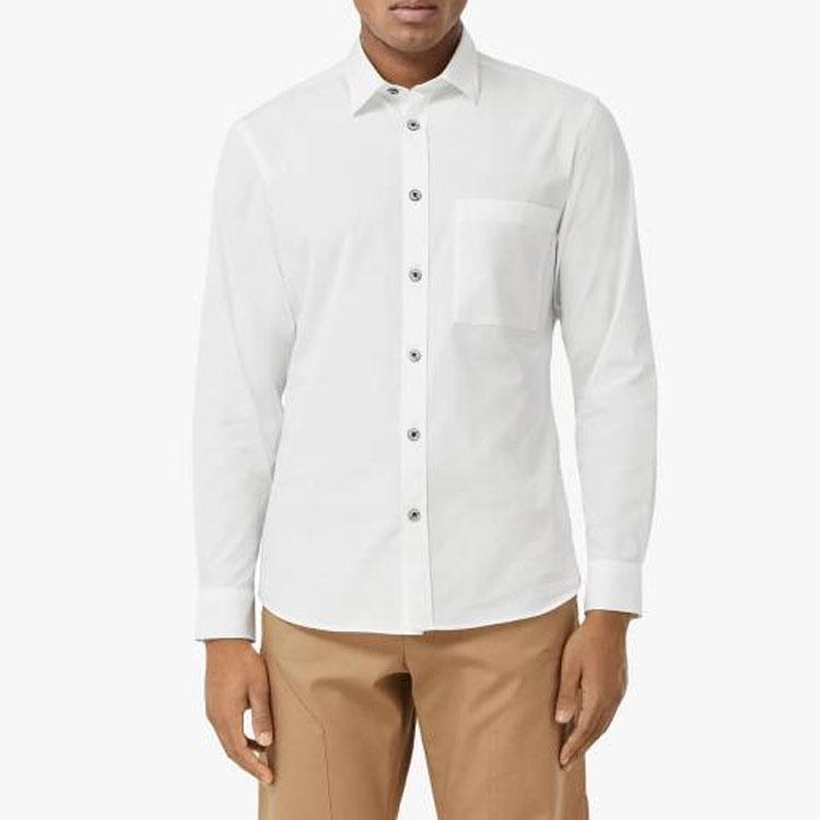 Burberry Shirts Men's White Lapel Moderate Shirt 80288771
