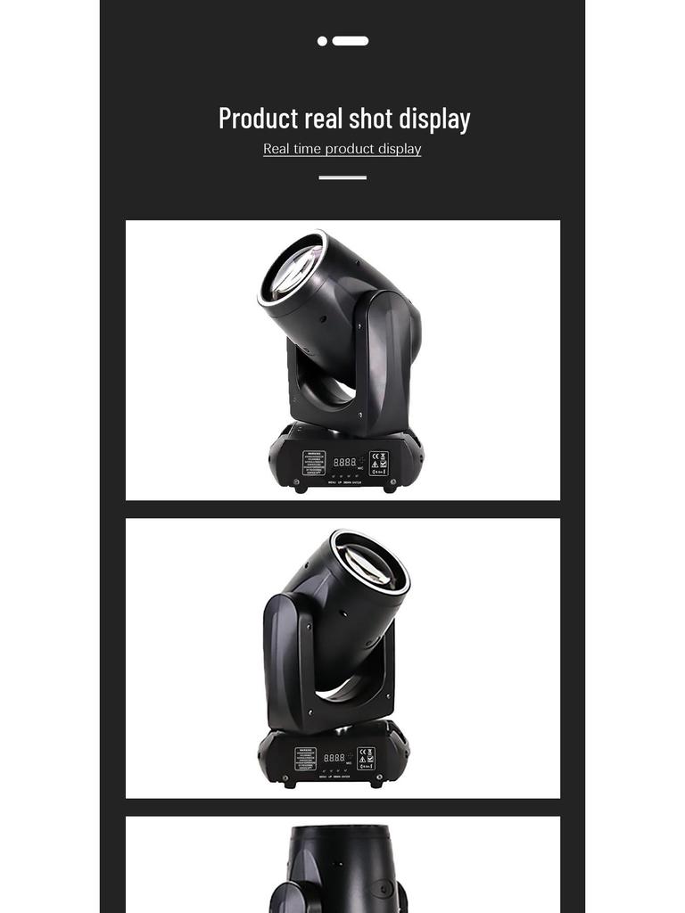 200W LED Thunder Cannon Moving Head Light - Colorful Rotating Beam for KTV Performance
